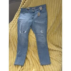 Women’s Levi Jeans 721 High Rise Skinny Distressed Light Plus Size 18w 29 Insea